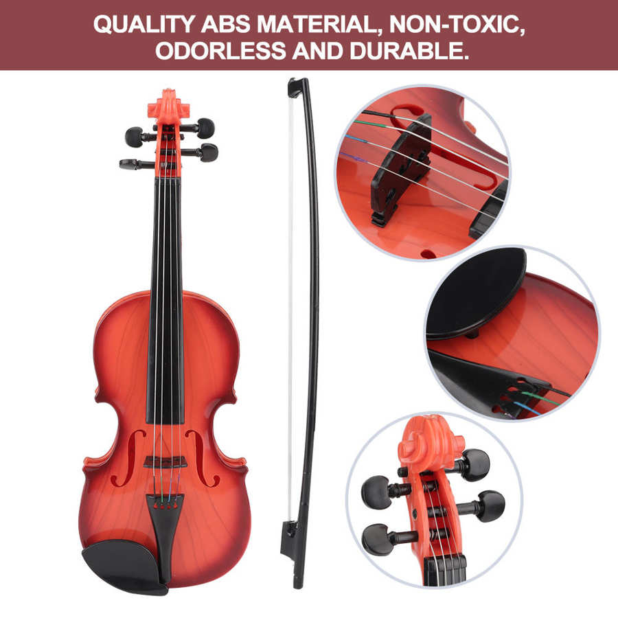Pædagogisk simuleret børne akustisk violin legetøj justerbar streng musikalsk nybegynder udvikle instrument praksis børnelegetøj