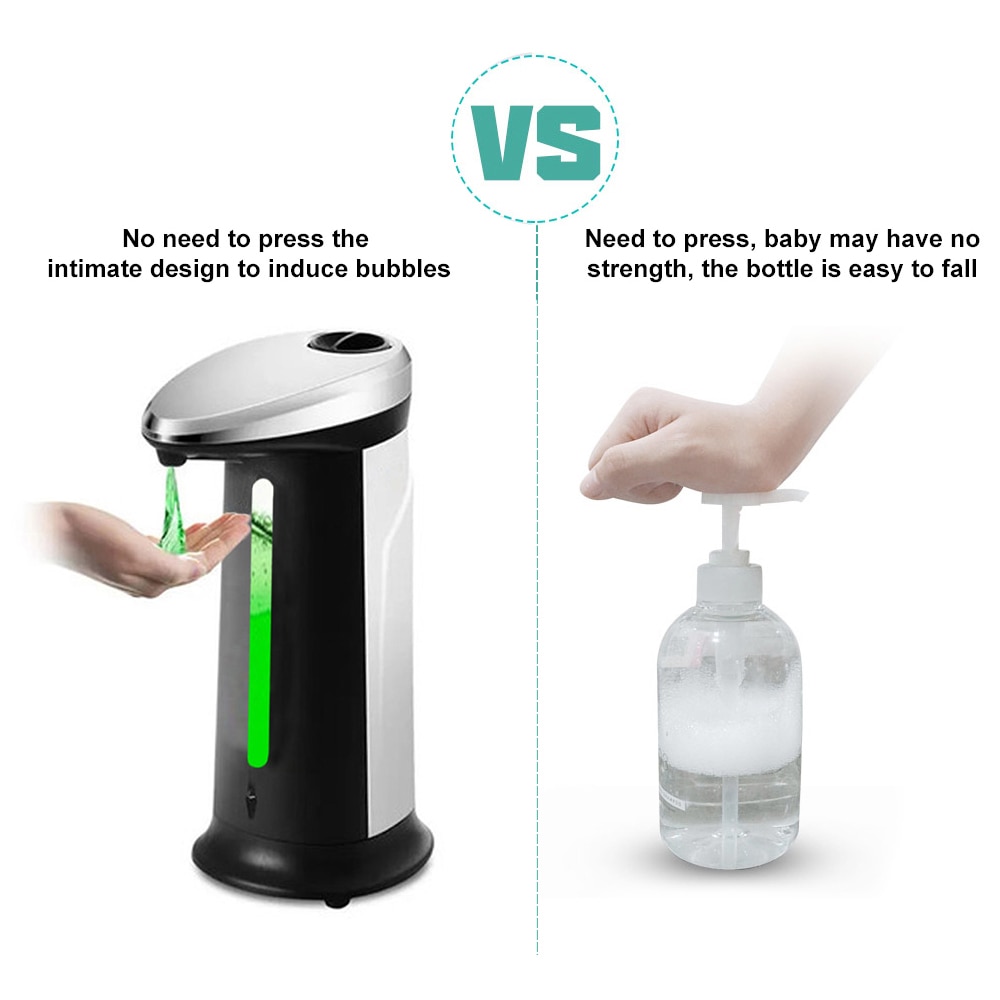 400ml Automatic Liquid Soap Dispenser Shampoo Dispenser Smart Sensor Touchless Dispenser For Kitchen Bathroom Accessories