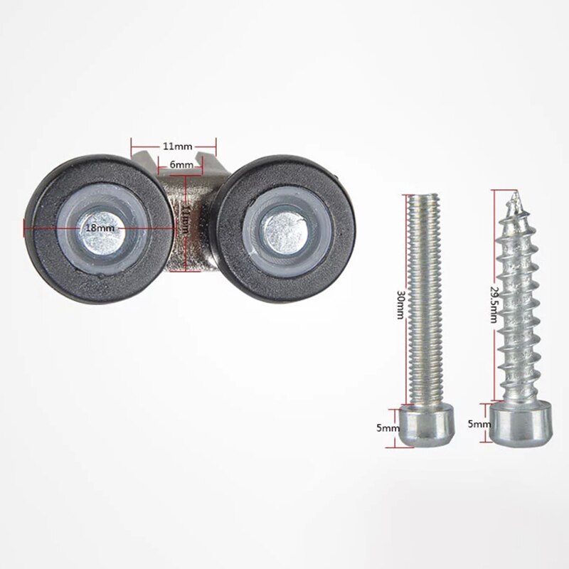 Roller Katrol Wiel Kit Stofdicht Lager Hardware Accessoires Schuiven Garderobe Kast Deur Meubels Slides