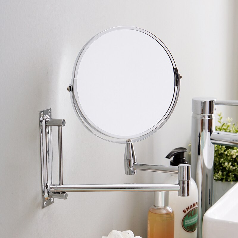 Badezimmer Rasieren Spiegel Zauberstab Kosmetik Erweiterbar 7 zoll 1X3X Vergrößerungs Doppel Seite machen-hoch Konfrontiert Rotatalbe Runde Zauberstab Spiegel