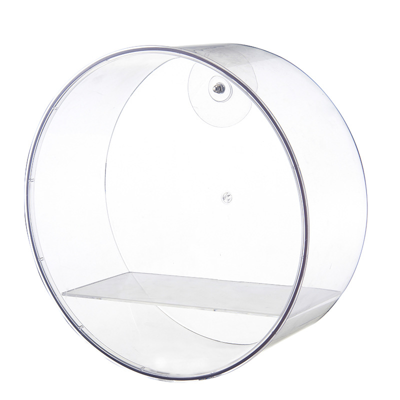 ‌ Vitrina redonda montada en la pared de 25 cm de diámetro – Gabinete de pared transparente con vista transparente | Organizador de decoración de pared