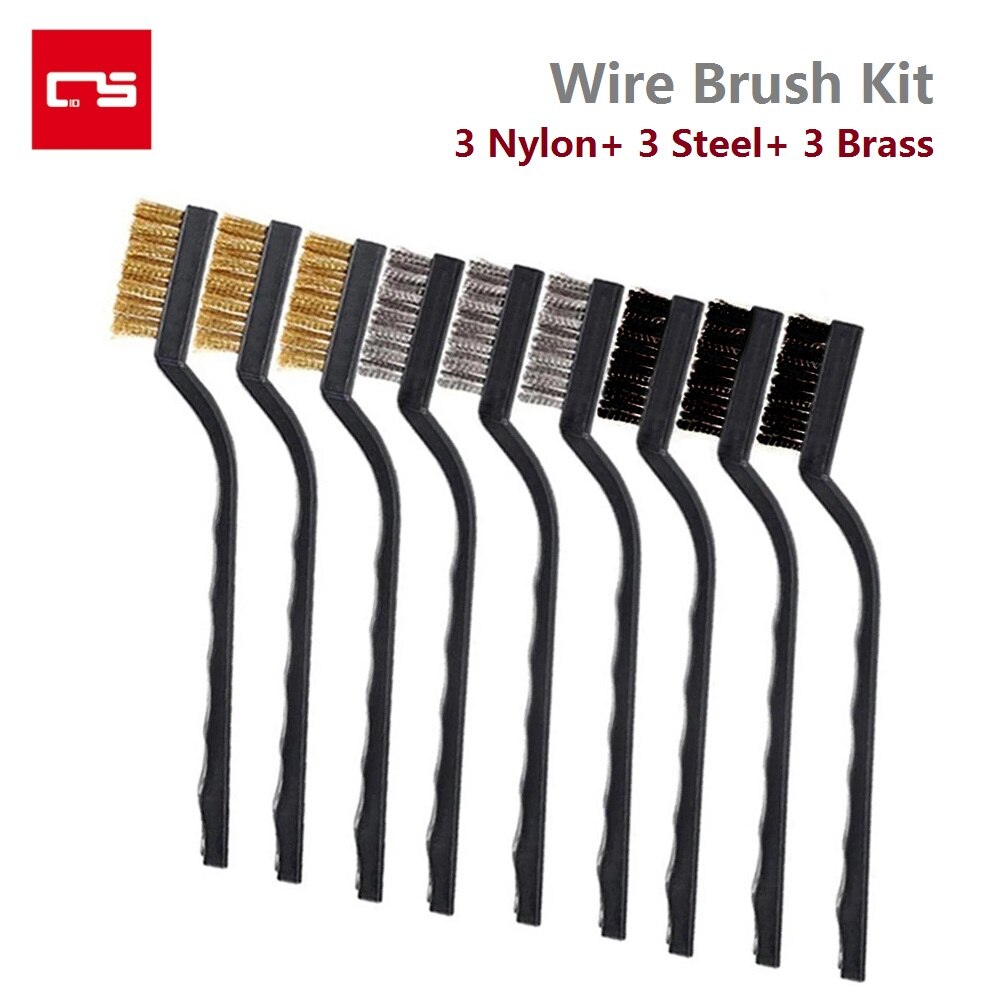 Cleaning Brush Set Stainless Steel Brass Wire Brushes for Houseold Car Metal Rust Remover Cleaning Tools Nylon Toothbrush Kit