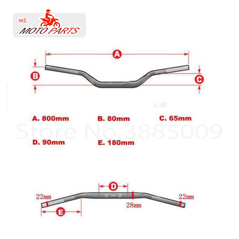 Motorcycle Motocross 1 1/8" 28mm Handlebars Fat Bar Handle Tubes For CRF YZF WRF RM KXF Pit Dirt Bike Off-road Enduro