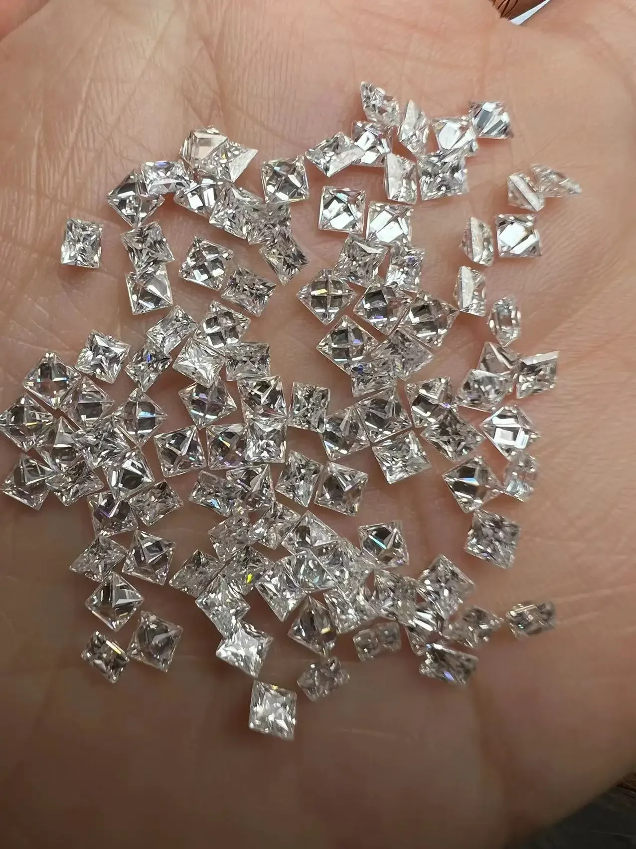HMJ Loose Moissanite Diamond Stone Princess Cut D Color VVS Clarity for Rings Necklace Jewelry Making with GRA Certificate