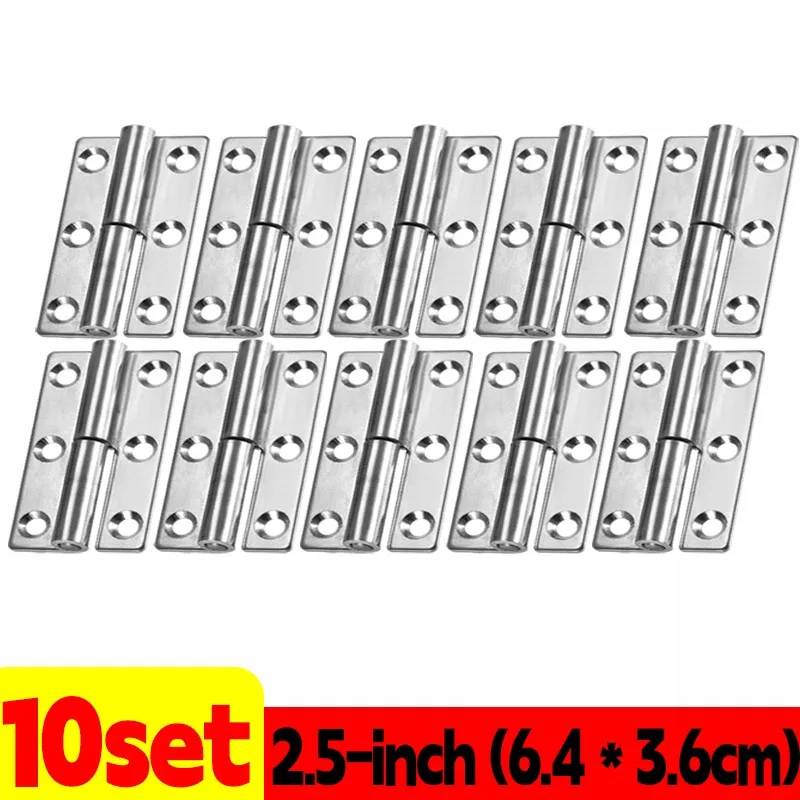 1-10Pcs Detachable Hinge Slip Joint Flag Lift Off Stainless Steel Removable Swing Hinge for Home Cabinets Wardrobes and Doors: Other