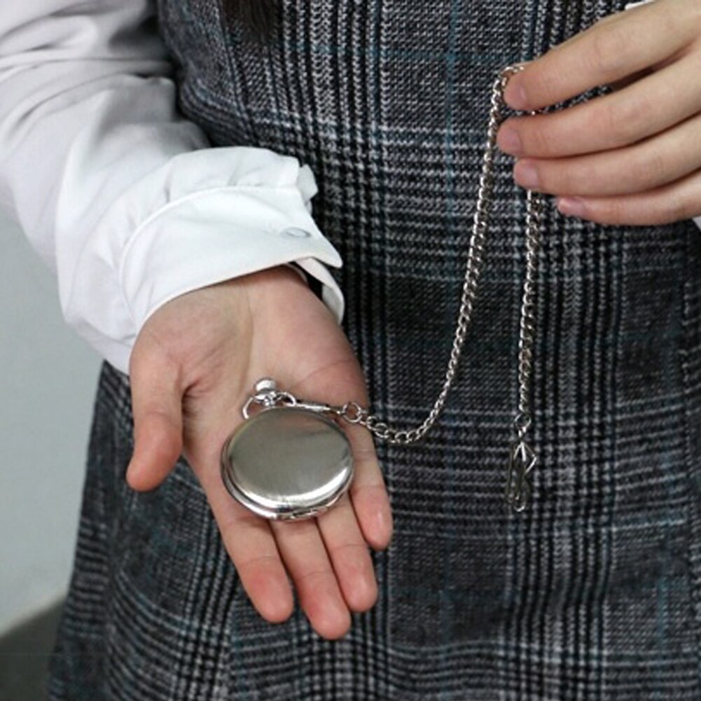 Retro vintage fickur klassisk herr steampunk slät kvarts fickur smycken legering kedja hänge med halsband kedja