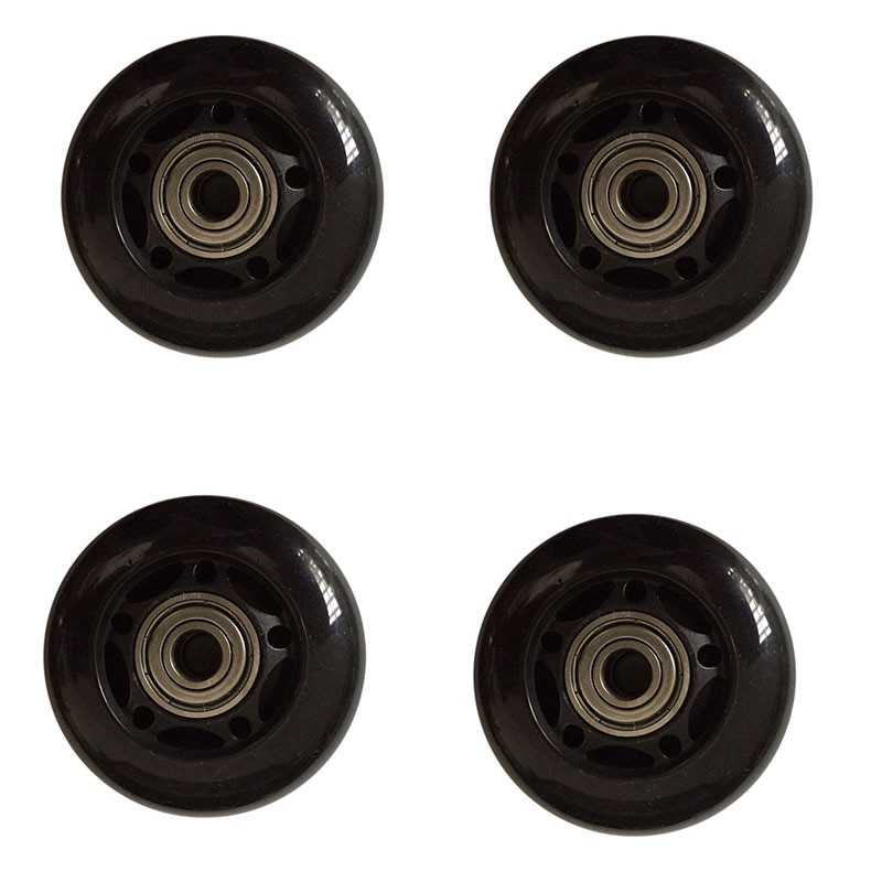 Ruedas de goma antideslizantes, patines silenciosos resistentes al desgaste, accesorios para patines, 4 Uds.: Default Title