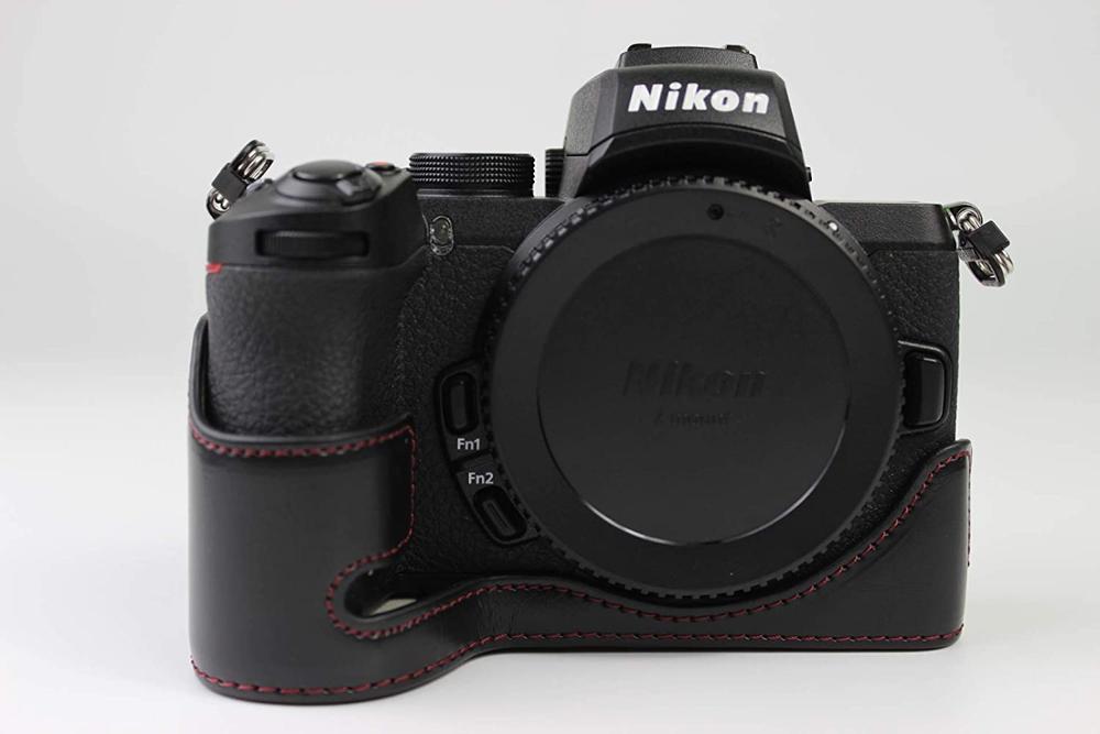 Pu Leder Kamera Tasche Hälfte Körper fallen Basis Für Nikon Z fc Zfc Z50 Z5 Z6 Z7 II Z6II Z7II p1000 P900 Digital Kameras