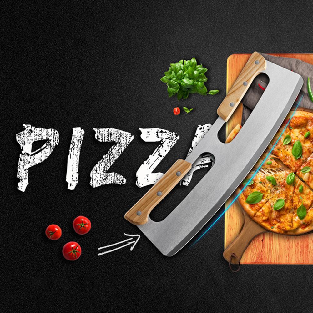 Pizza Cutter Wide Application Solid Color Ergonomic Arc-shaped Pizza Cutter Pizza Cutting Divider Pizza Slicer