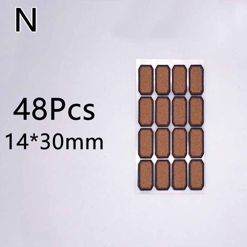 1Sets Wooden Labels Sticker Craft Kitchen Bottle Jars Organizer Labels Sticker Packaging Sealing Label Album Adhesive Sticker: N