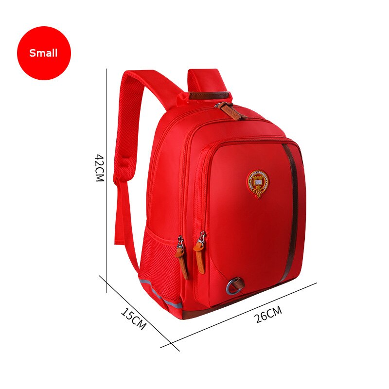 Girls Boys Cartoon Kids satchel backpacks schoolbags Primary school Backpack Waterproof Backpack Children School Bags sac enfant: small  red