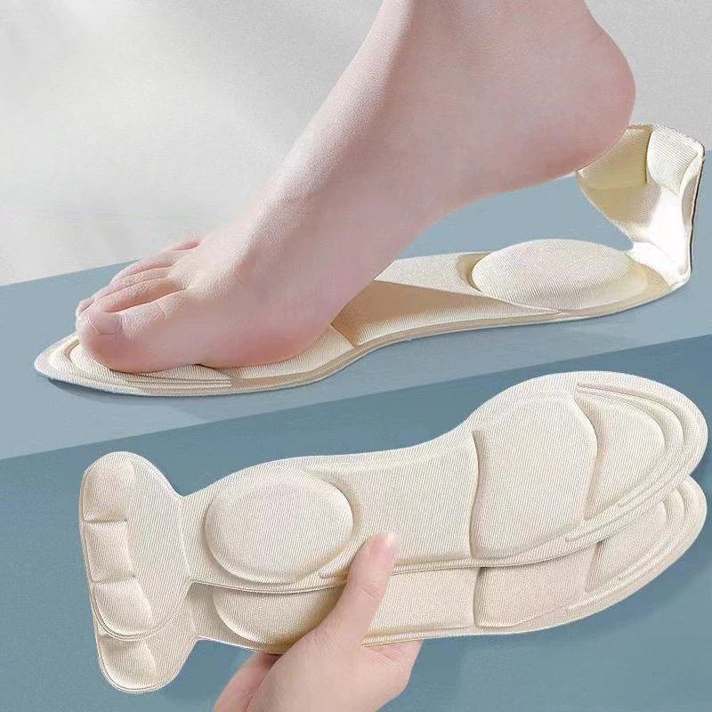 2/4 st mjuka 7d memory foam-inlägg för kvinnor, högklackade skor, stöd för hålfoten, inlägg med hälstöd, halkfri platta