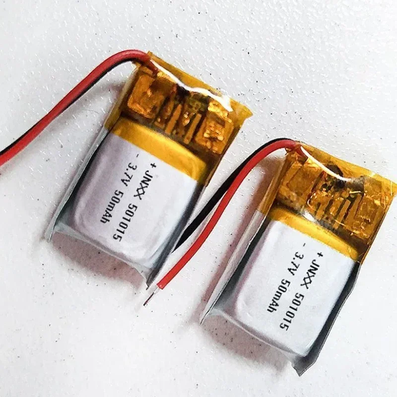 501015 3.7V 50mAh Lithium Polymer LiPo Rechargeable Battery for LED Lights Electric Toys Walkie-talkies MP3 MP4