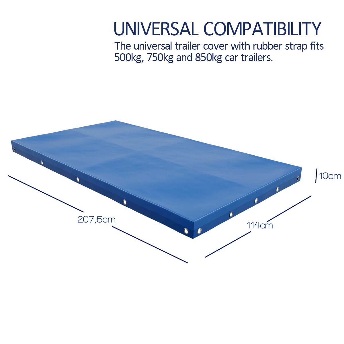 Heavy Duty Car Trailer Cover Waterproof UV Protective Car Roof Outdoor Boat Cover Tent Wind and Snowproof PVC With Rubber Rope