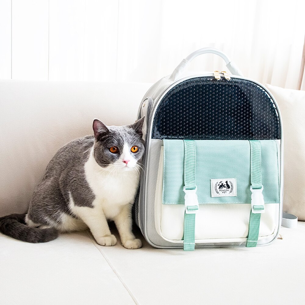 Cat Bag Foldable Cat Backpack Cat Bag Breathable Pet Backpack Out Portable Pet Bag Cat Travel Backpack: H