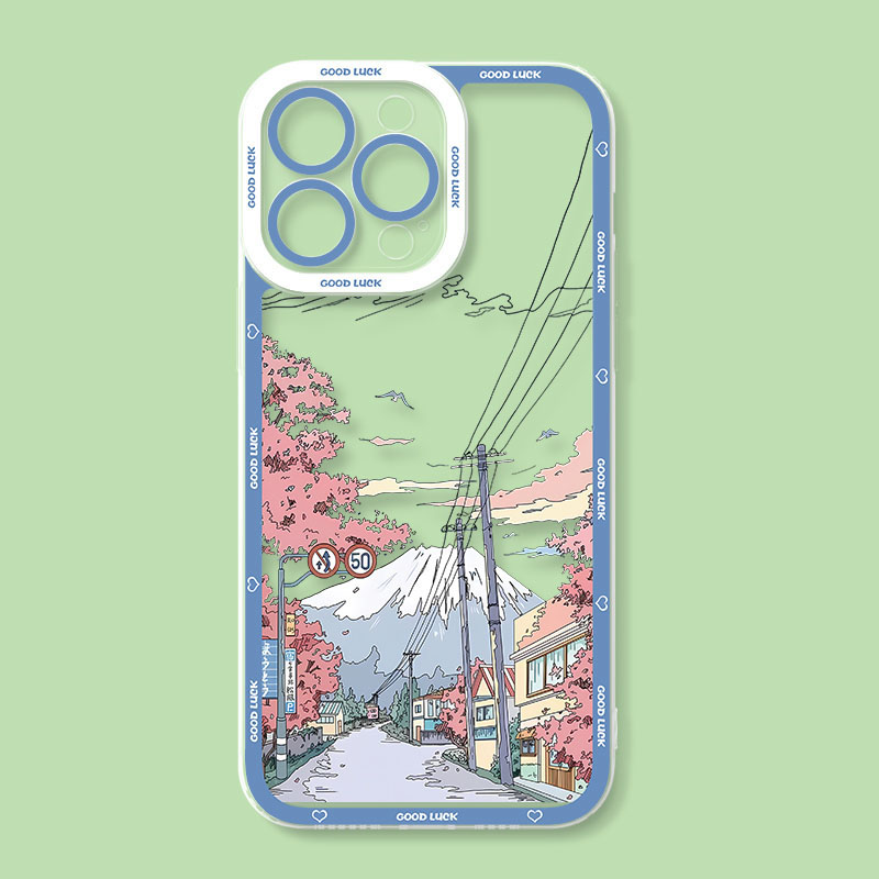 Hermosa funda con paisaje para OnePlus 8 8T 9 10 Pro 11 9R 9RT Nord Ace 2 2V One Plus 1+9R 1+8T 1+10Pro 1+11 1+Ace2 funda de silicona: PE / Castaño