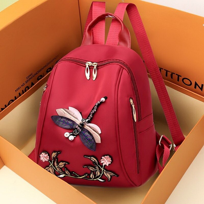 Summer Casual Oxford Women&#39;s Backpack Student Girls School Bag Lady Travel Backpack: 9188 r