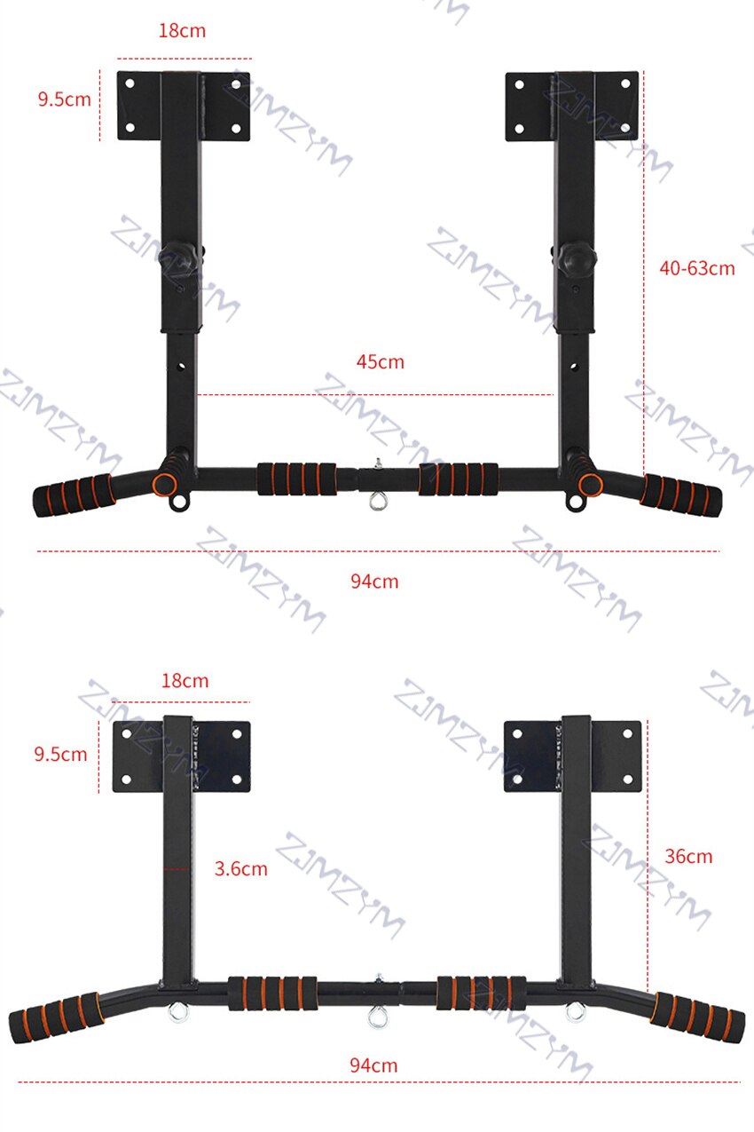 Wall Mounted Pull Up Horizontal Bar Multi-functional Chin Up Bar Home Gym Workout Pull-up Device Frame Fitness Equipment 300kg