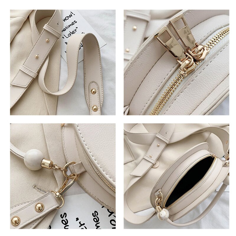 Oval Leder retro Frauen Geldbörsen und Handtaschen lässig Tote Tasche Weibliche Schulter Tasche Bolsas Neue Tasche Umhängetasche