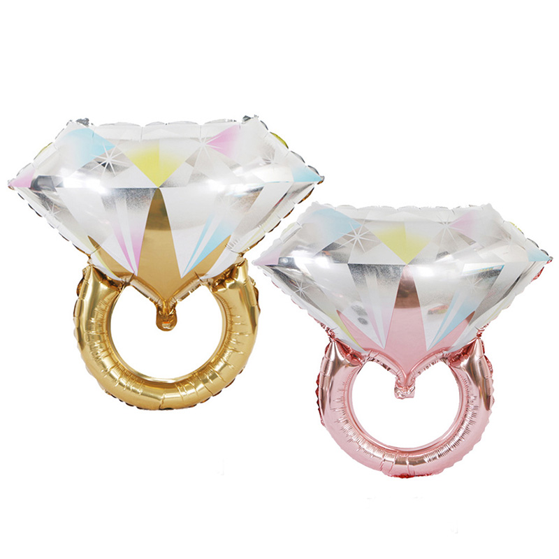 1pc Big Diamond Wedding Ring Balloons and I Do' Engagement Ring Foil Helium Balloons Bachelorette Anniversary Party Decorations