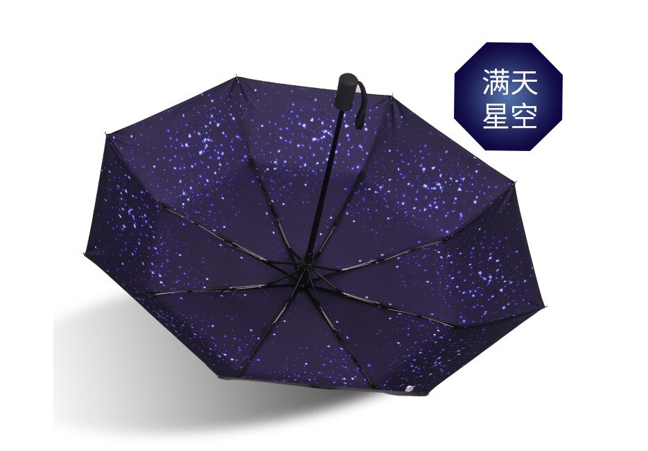 Nyeste kompakte folde paraply vindtæt rejse paraply sort lim anti uv belægning til kvinder mænd auto åben luk: B