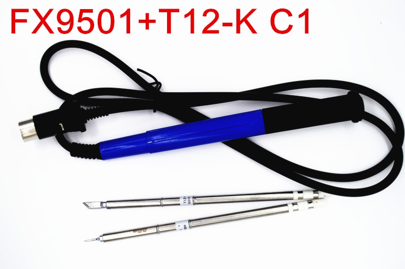 NOVFIX 2pcs T12 Tips with 9501 Handle For Hakko FX951 950 Soldering Station Electric Welding tools soldering