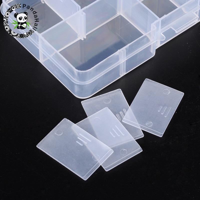 10 compartiment Kralen Containers Organiser Opslag Plastic Doos voor Loom Kralen Nail Art Kralen, 7x13x2.3 cm, 15 Units/lot