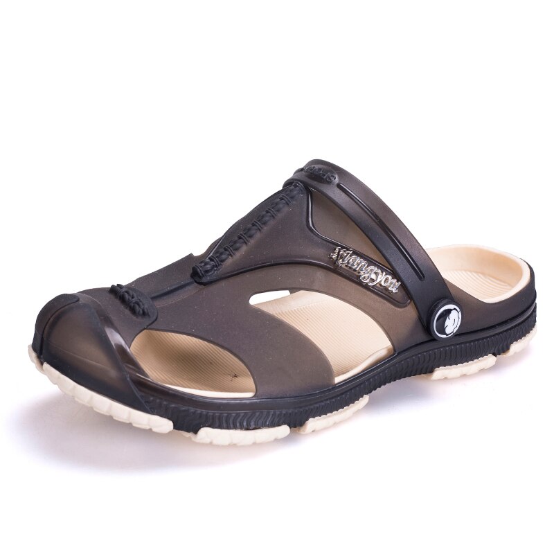 Tongs hommes sandales chaussures hommes décontractées été plage tongs pantoufles Sapatos Hembre Sapatenis Masculino: Black / 10