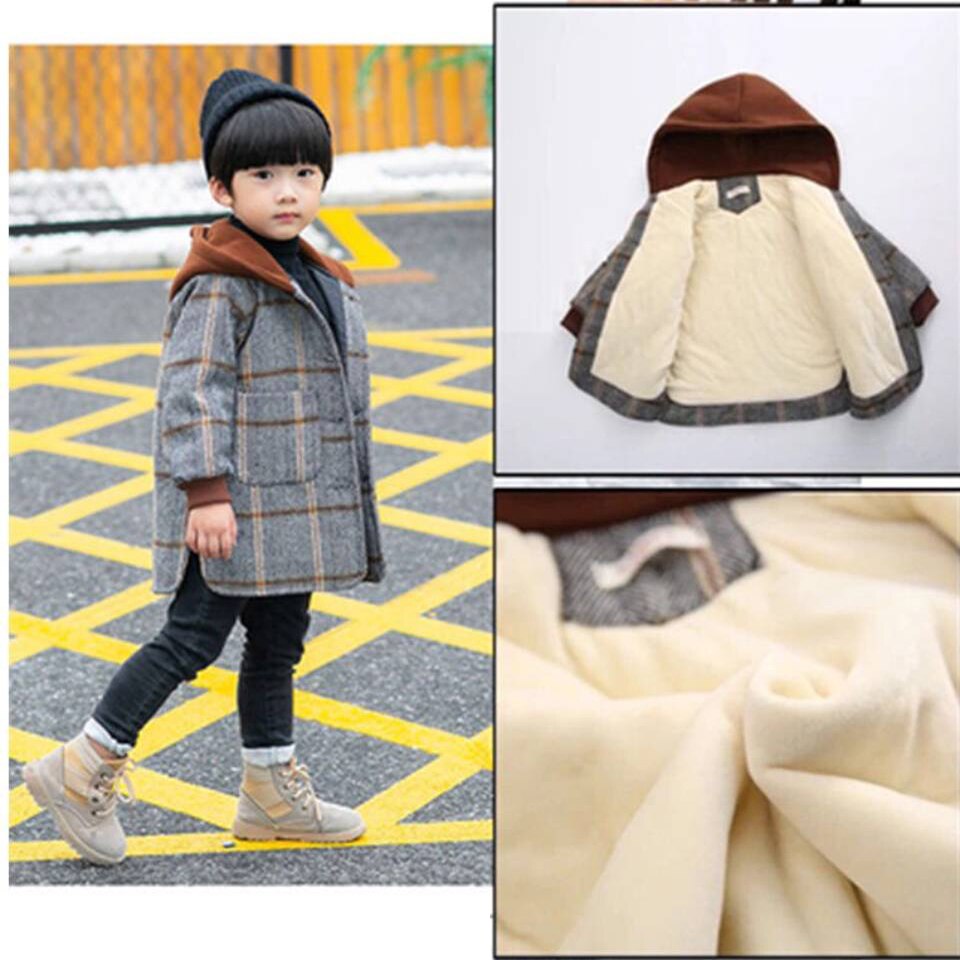 para la edad 2 3 4 5 6 7 8 9 10 años a cuadros niños abrigo Otoño Invierno niños chaquetas prendas de vestir niños con capucha gruesa prendas de vestir exteriores