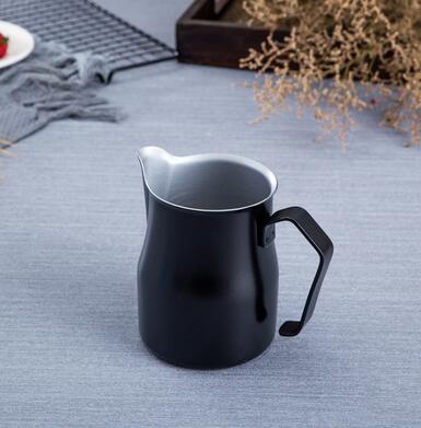Roestvrij Staal Melk Opschuimen Werper Kruik Espresso Voor Koffie Moka Cappuccino Latte Drankjes Barista Craft: 350ml / Black