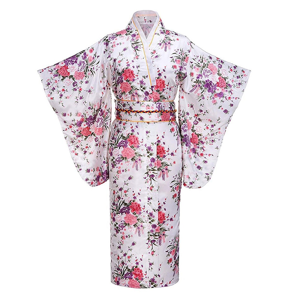 Kimono tradicional japonés de talla grande para mujer, ropa Vintage, novedad clásica, disfraz de Cosplay, ropa de actuación suave de manga larga