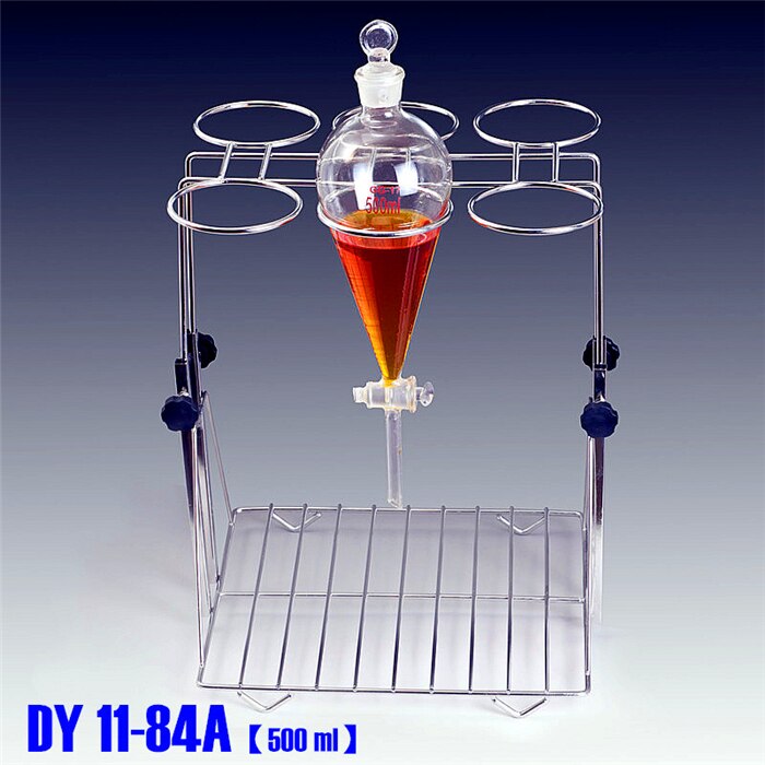 Stainless Steel Separating Funnel Stand For 500ml Separating Funnel 6Holes, Stand Can Go Up And Down,No Funnel Included