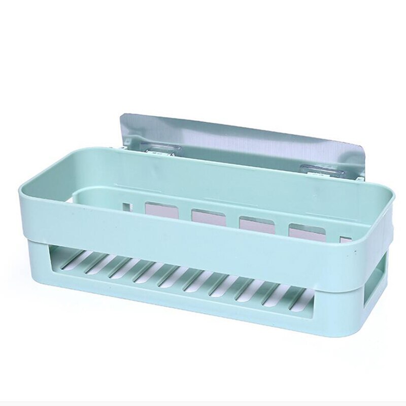 Colgador de toallas para baño, estante de ducha para champú, soporte para jabón, organizador de almacenamiento de cocina, decoración de pared: green