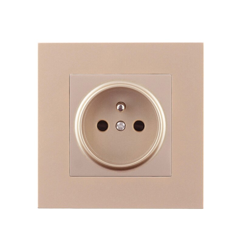 Atlectric 1 2 3 4 Gang ON/OFF EU FR Power Socket Button Power Switch 86 Type Dual Triple Quadruple Socket PC Panel With USB Port: FR socket