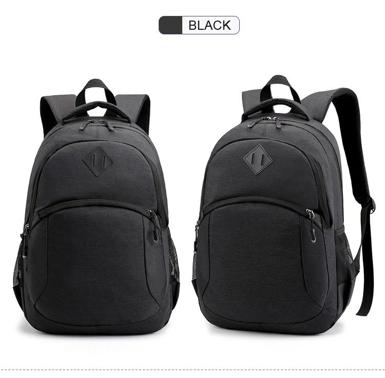 Mode Rugzak Canvas Mannen Rugzak Eenvoudige Student Schoudertassen Grote Capaciteit Tiener Schooltas Mochilas Mannelijke Student Rugzak: Black