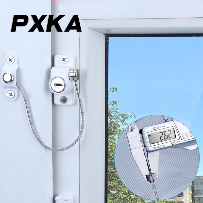 Limiteur de ventilation antivol pour fenêtre, ceinture de sécurité pour enfants, serrure à clé pour porte et fenêtre, protection contre les chutes en hauteur,