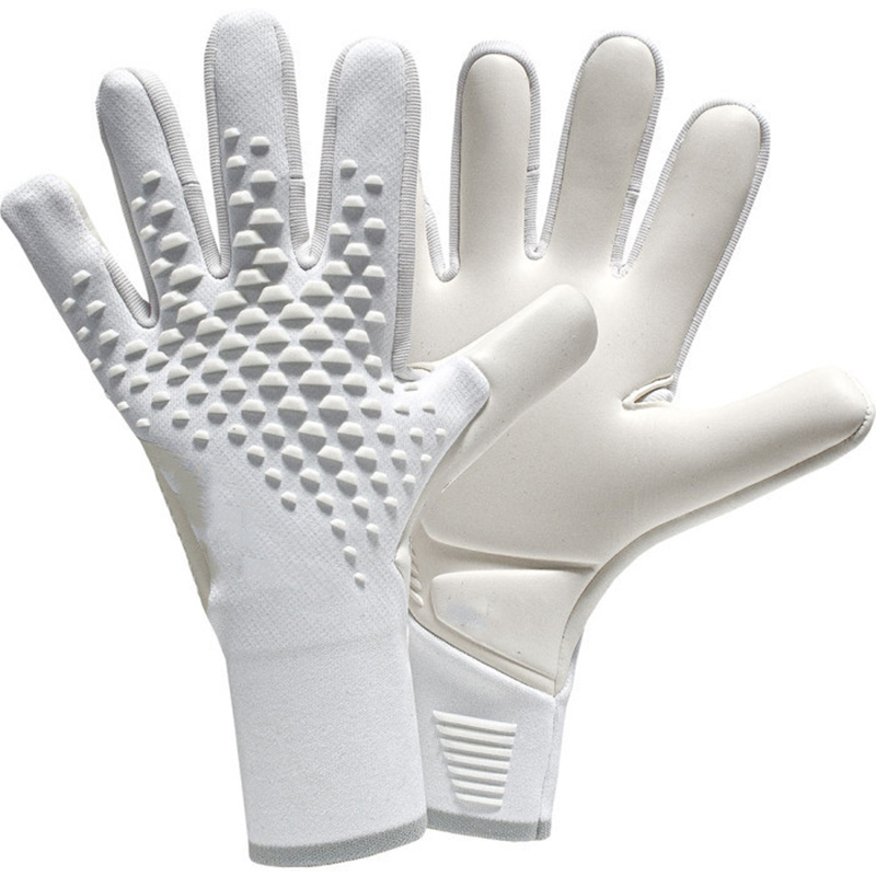 Keeper Handschoenen Roofdier Voetbal Voetbal Kids Volwassenen Mannen Vrouwen Dikker Latex Niet-Slip Slijtvaste Voetbal Keeper Handschoenen: Black / XS