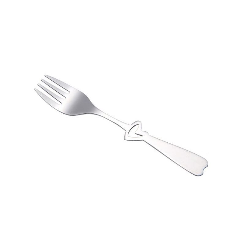 In Acciaio Inox A Forma di Cuore Forchetta Manico Lungo Cucchiaio di Zucchero Tè e Caffè Da Dessert Posate Cucchiaino di san valentino Regalo di Giorno di Nuovo: 2