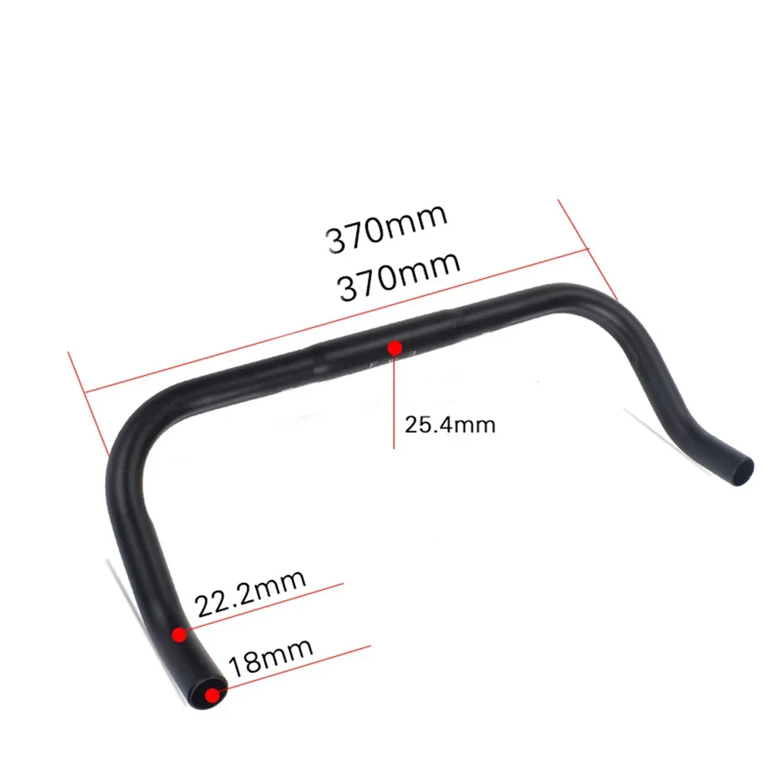 1pc Rennrad Fahrrad Bullhorn Lenker Biegen Bar 25,4x370mm Aluminium Legierung Fahrrad Horn Griff Biegen Griff komponenten Teile