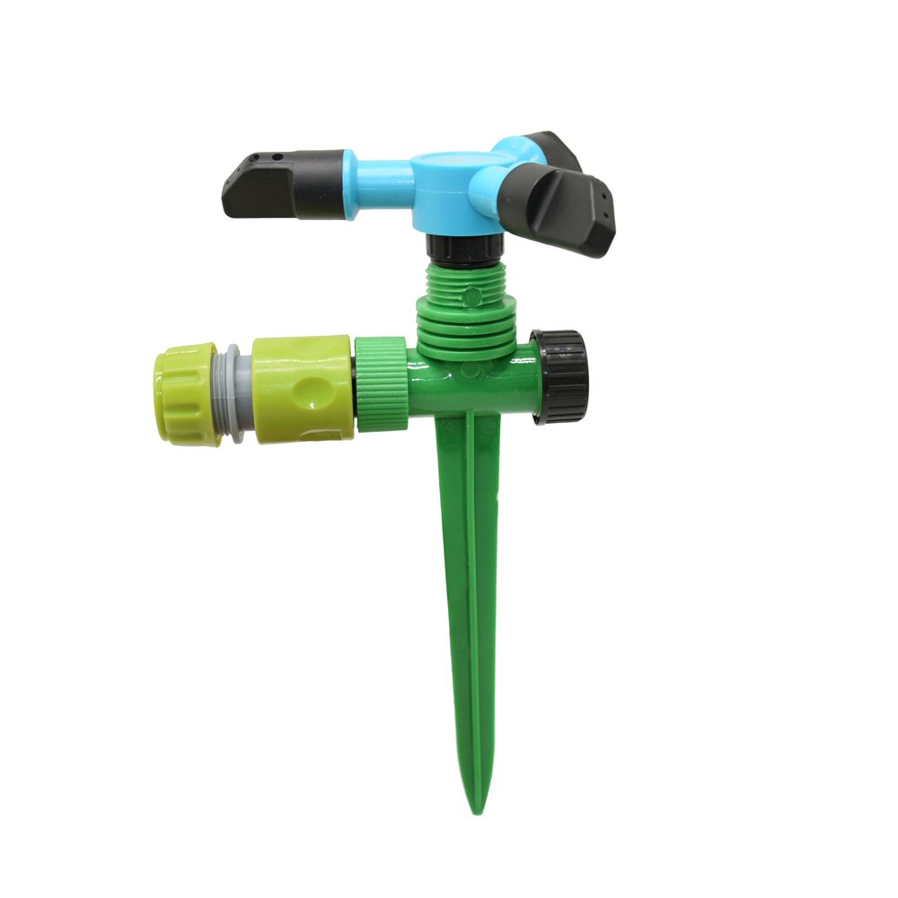 Garden Sprinklers With Support Automatic Watering Grass Lawn 360 Degree Rotating Water Sprinkler 3 Arms Nozzles Garden Irrigatio: Red