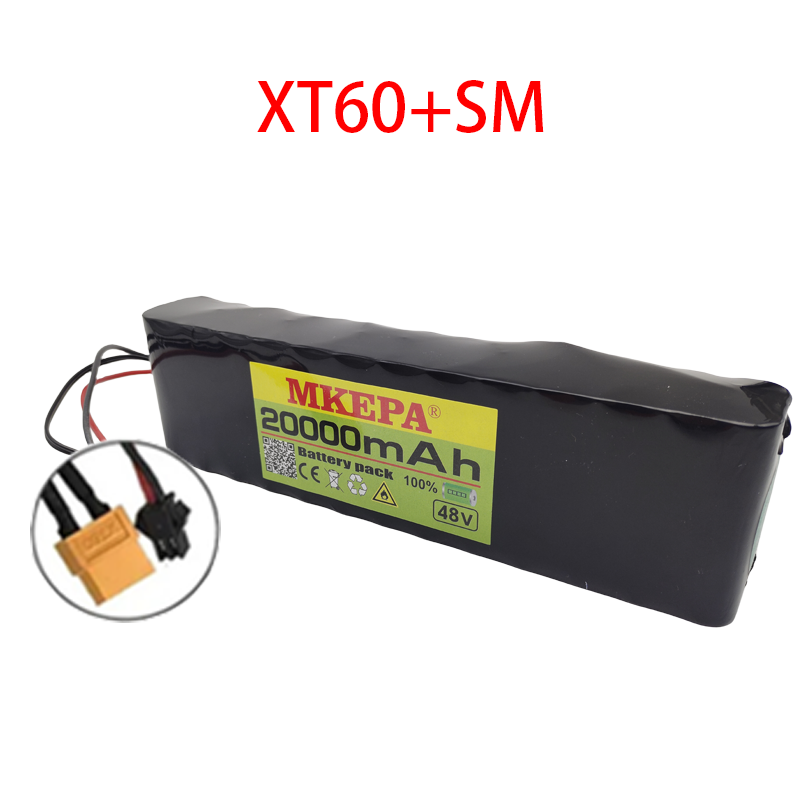 13S2P 48V 20Ah Electric Scooter Battery Pack 18650 Lithium Ion Battery 1000w Electric Scooter E-bike Conversion Kit BMS +Charger: Pink