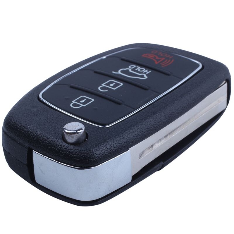 Flip Key Shell Geschikt Voor Hyundai Santa Fe Remote Key Case Fob 4 Knop PG180D