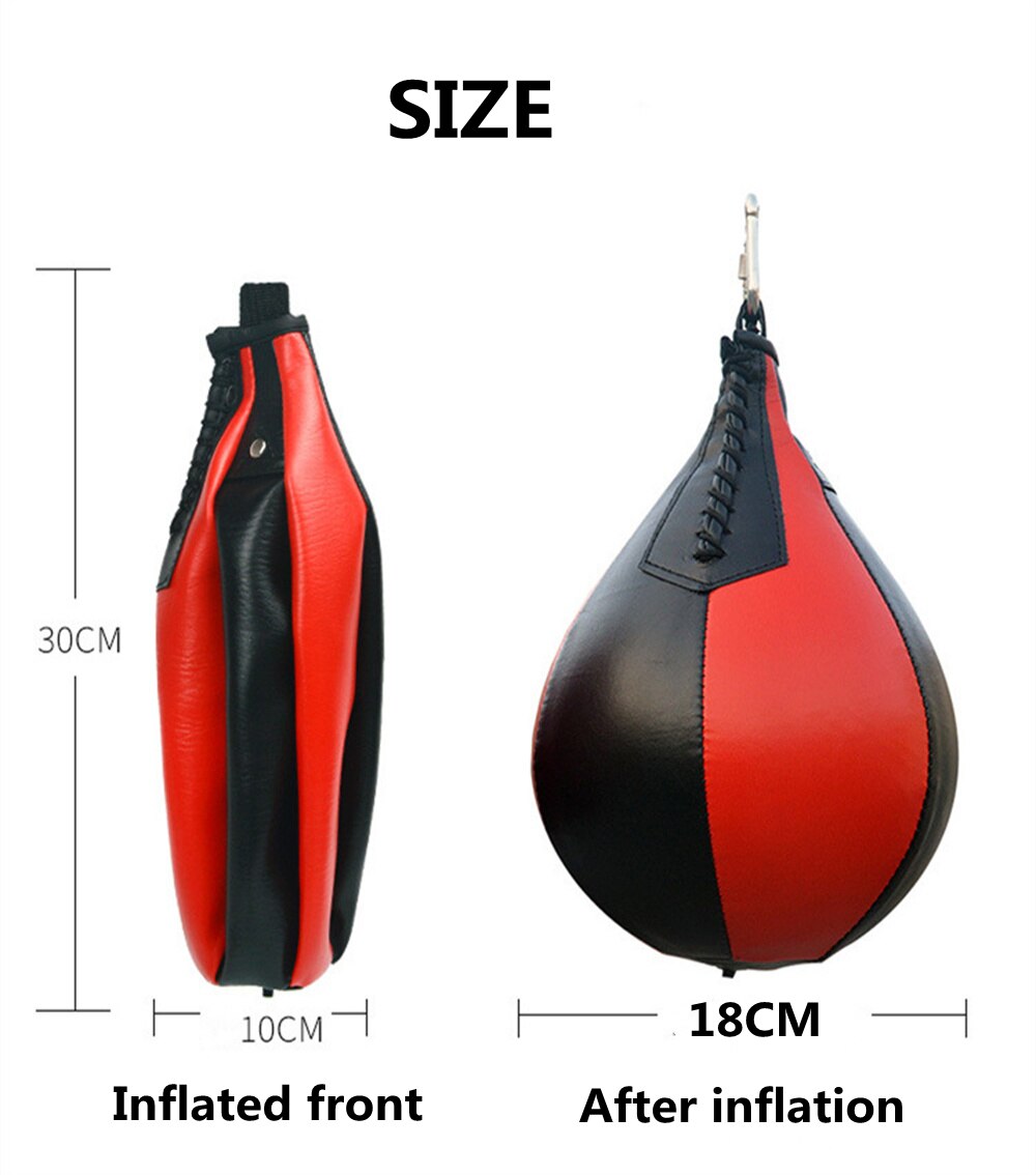 Pear PU Rotating Punching Bag Boxing Training Speed Ball Suspension Inflatable Boxing Reaction Elastic Vent Target