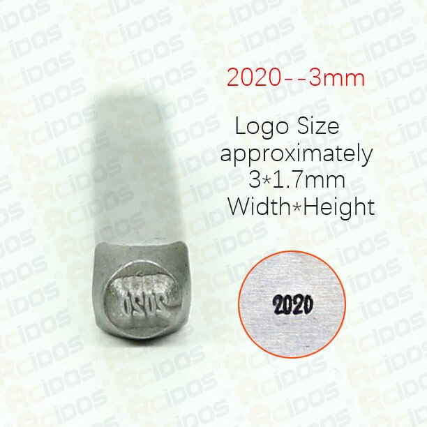 to Year Metal Jewelry stamps,DIY Bracelet/jewelry symbols steel stamp,3/6MM: 2020-3mm
