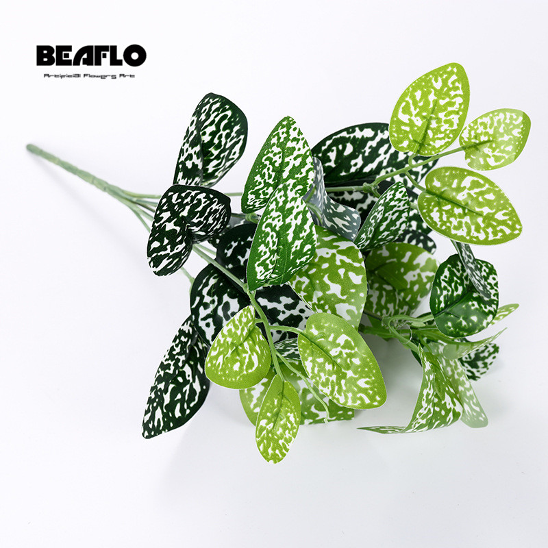 1 Pc Künstliche Blume Pflanze Mungobohnen Blätter Floristik Anlage Anordnung Hochzeit Dekorative 14 Stil: Grau