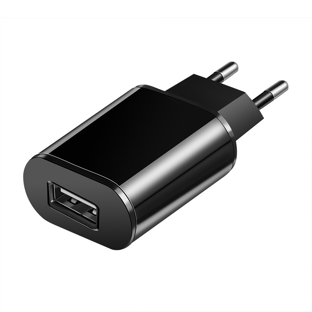 OLAF – chargeur USB 5V 2a rapide, adaptateur mural ue pour téléphone portable, compatible avec iPhone X 8 7 iPad Samsung S9 Xiaomi Mi6 Mi5: 1 USB Black