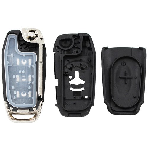 Vervangende opvouwbare afstandsbediening sleutelbehuizing met 3+1/4 knoppen voor ford fusion  f150 hu101 ongesneden mes