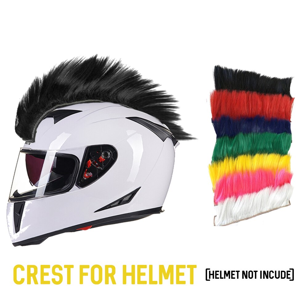 Legal capacete da motocicleta do punk do cabelo da motocicleta decoração tampas de festa de esqui decoração chapéus capacete vara peças unissex