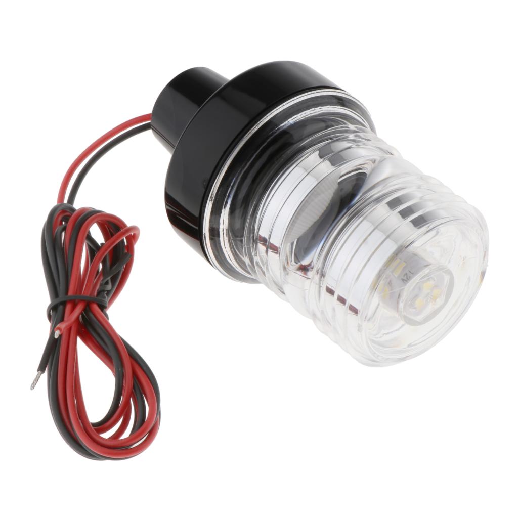 12-24V Marine Boat Navigation LED Light 360° Anchor Lights PC Resin+ABS Lamp Universal for Marine/Boat/Nav PC