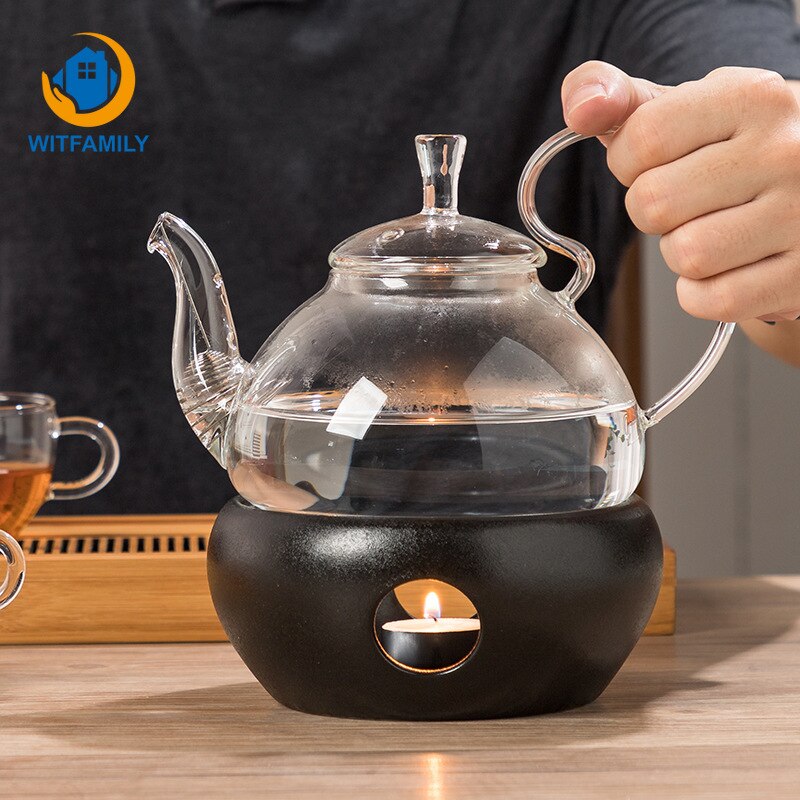 Base de calentamiento, estufa de vela, fabricante de té, tetera de estilo japonés, calentador Portable, soporte de té, Base aislante de café con remaches